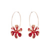 14K Gold Filled Flower Power Hoop Earrings - Available in More Colors