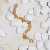14K Gold Plated Chunky Flat Cable Chain Bracelet