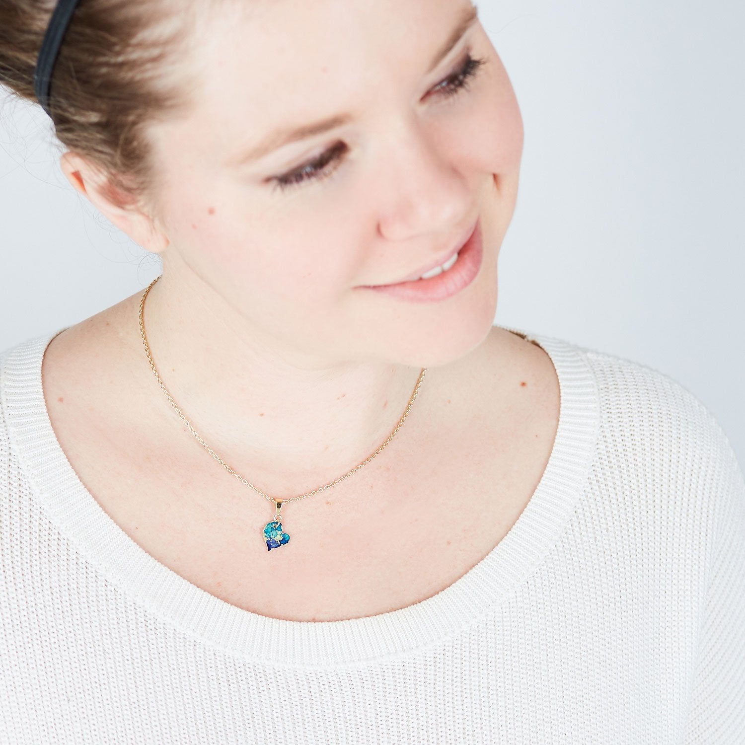 Gold Petit Heart Necklace - Available in more colors - Odell Design Studio