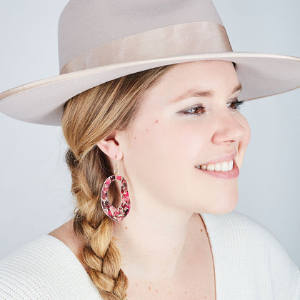 Gold Print Earrings - Available in More Colors - Odell Design Studio
