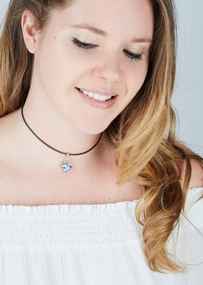 Heart Charm Choker - Available in More Colors - Odell Design Studio