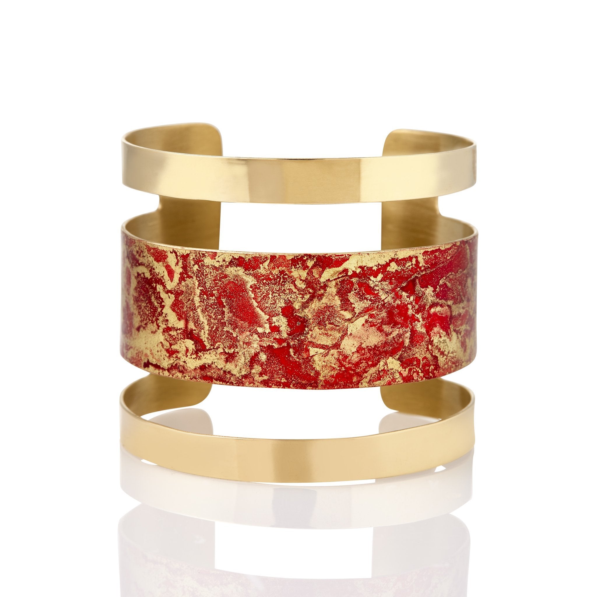 14K Gold Plated Parallel Cuff - Available in More Colors