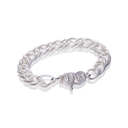 Signature Sterling Silver Fancy Double Cable Chain Bracelet - Odell Design Studio