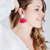 Sterling Silver Plated Fan Earrings - Available in More Colors