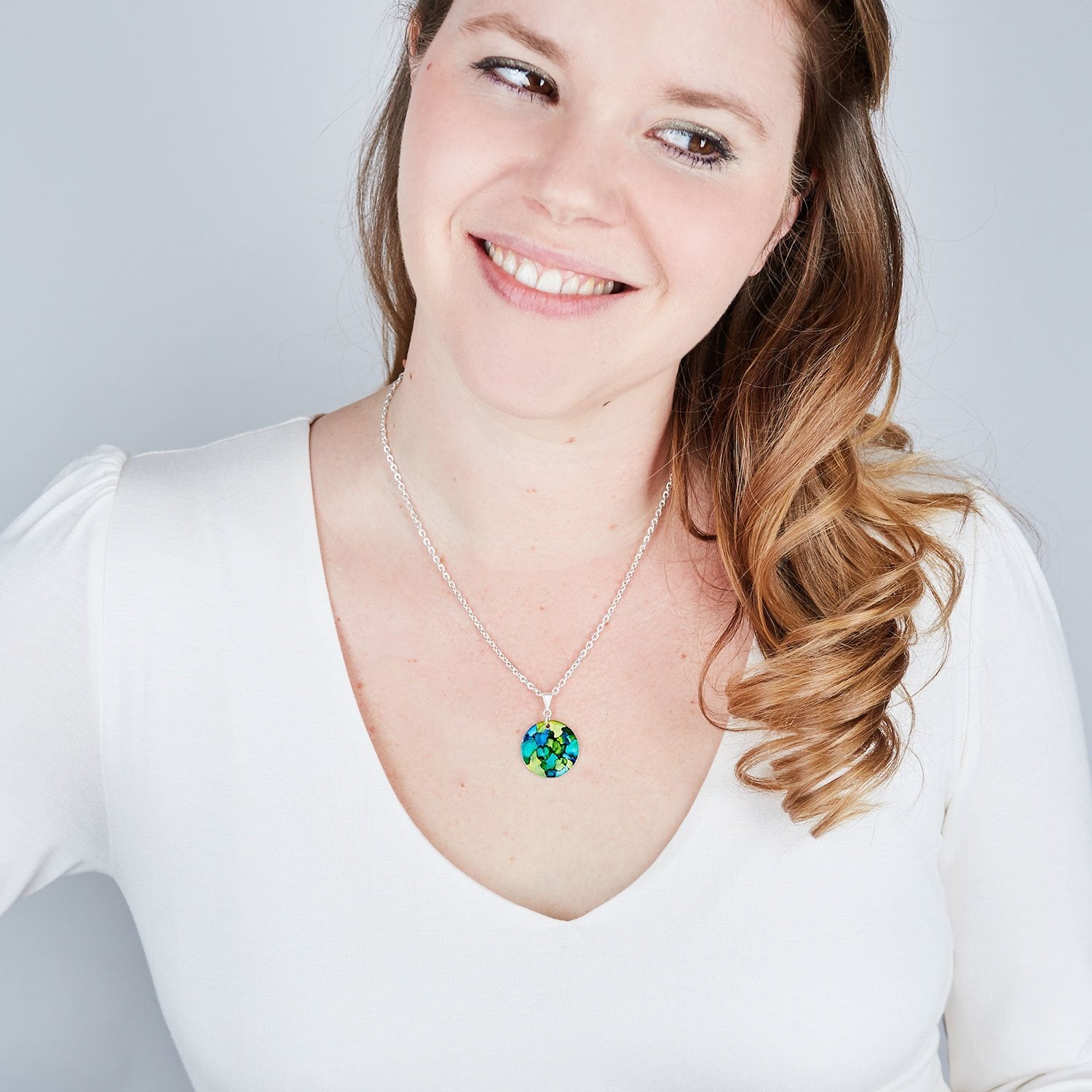 Silver Fine Pendant Necklace - Available in More Colors - Odell Design Studio