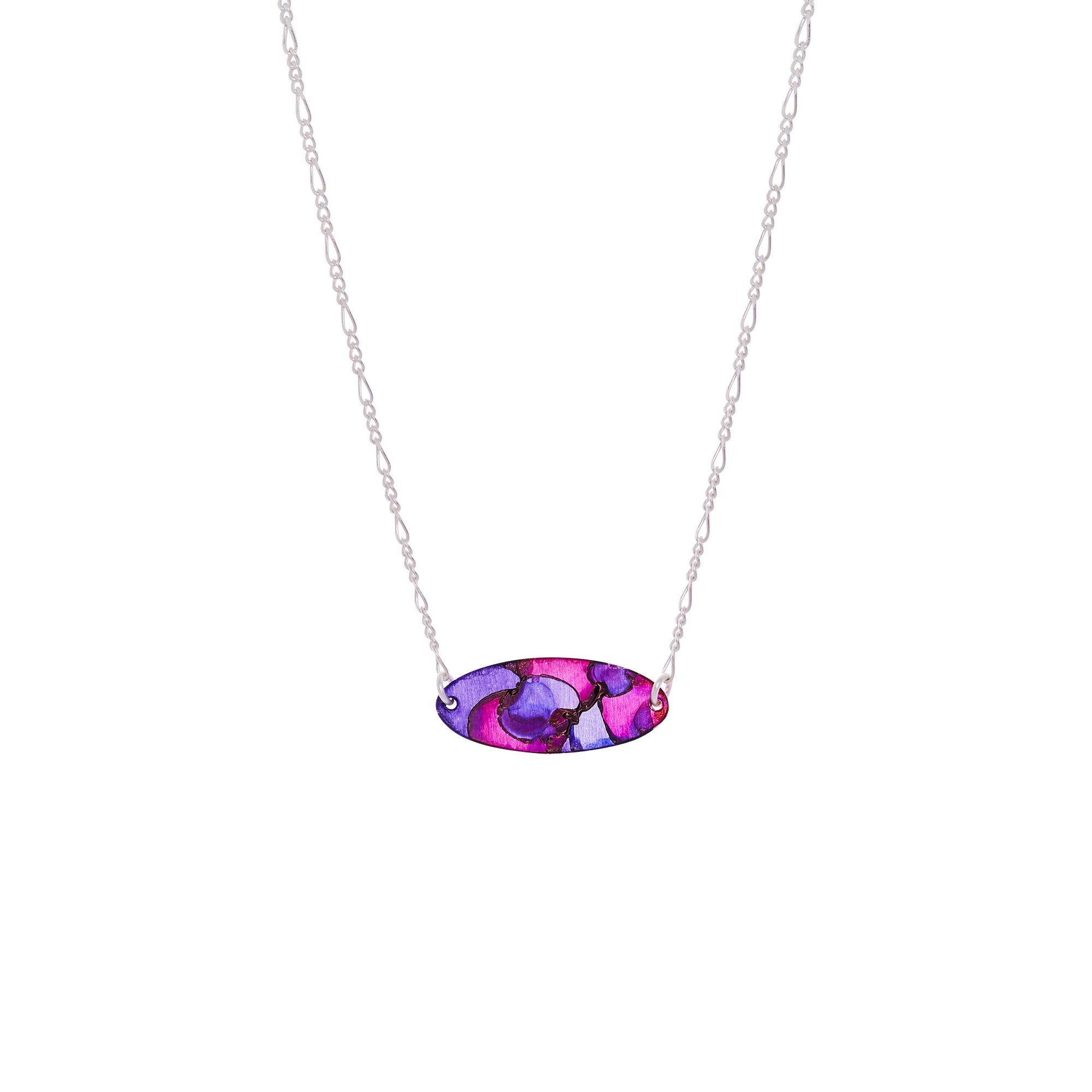 Silver Mini Oval Pendant - Available in More Colors