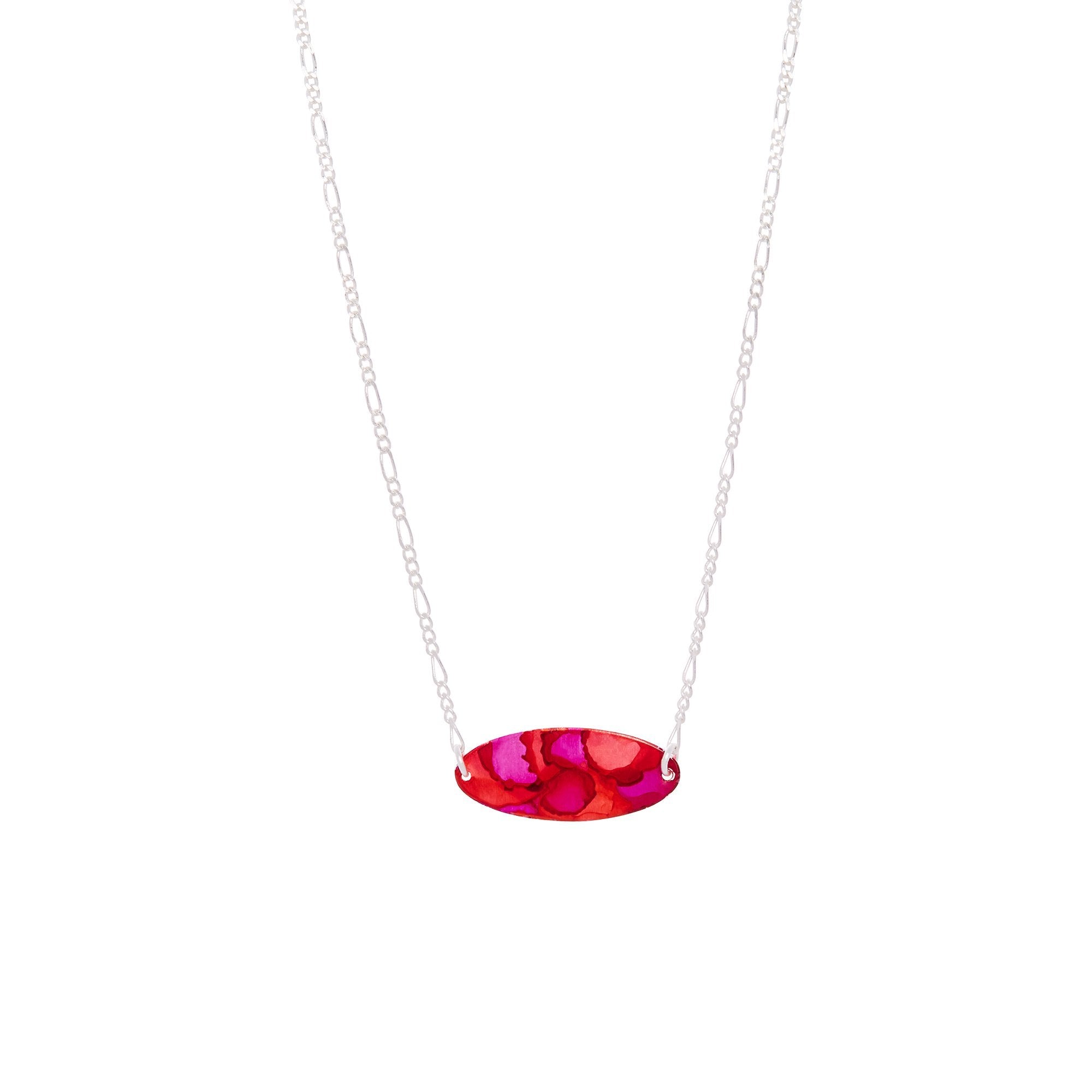 Silver Mini Oval Pendant - Available in More Colors