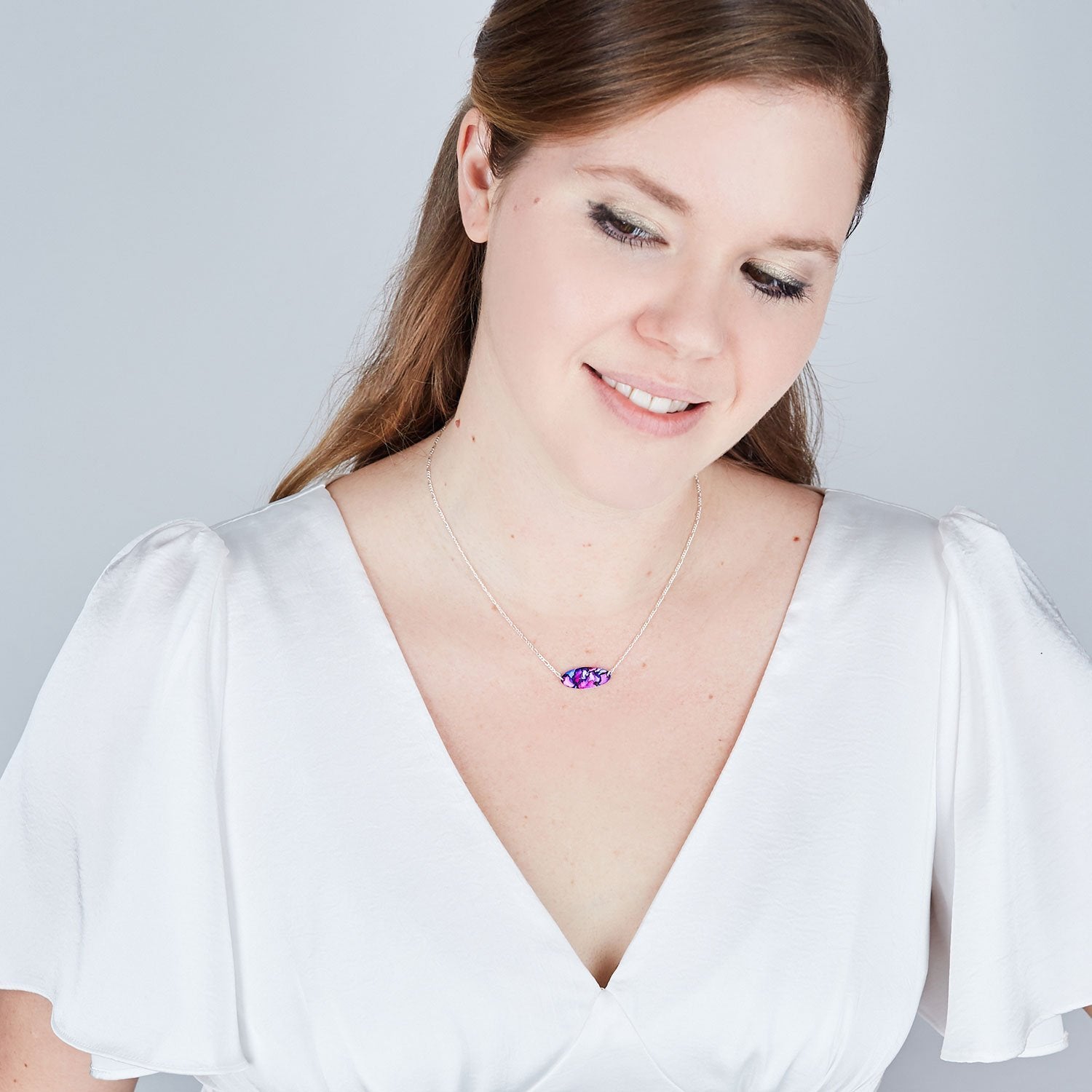 Silver Mini Oval Pendant - Available in More Colors - Odell Design Studio
