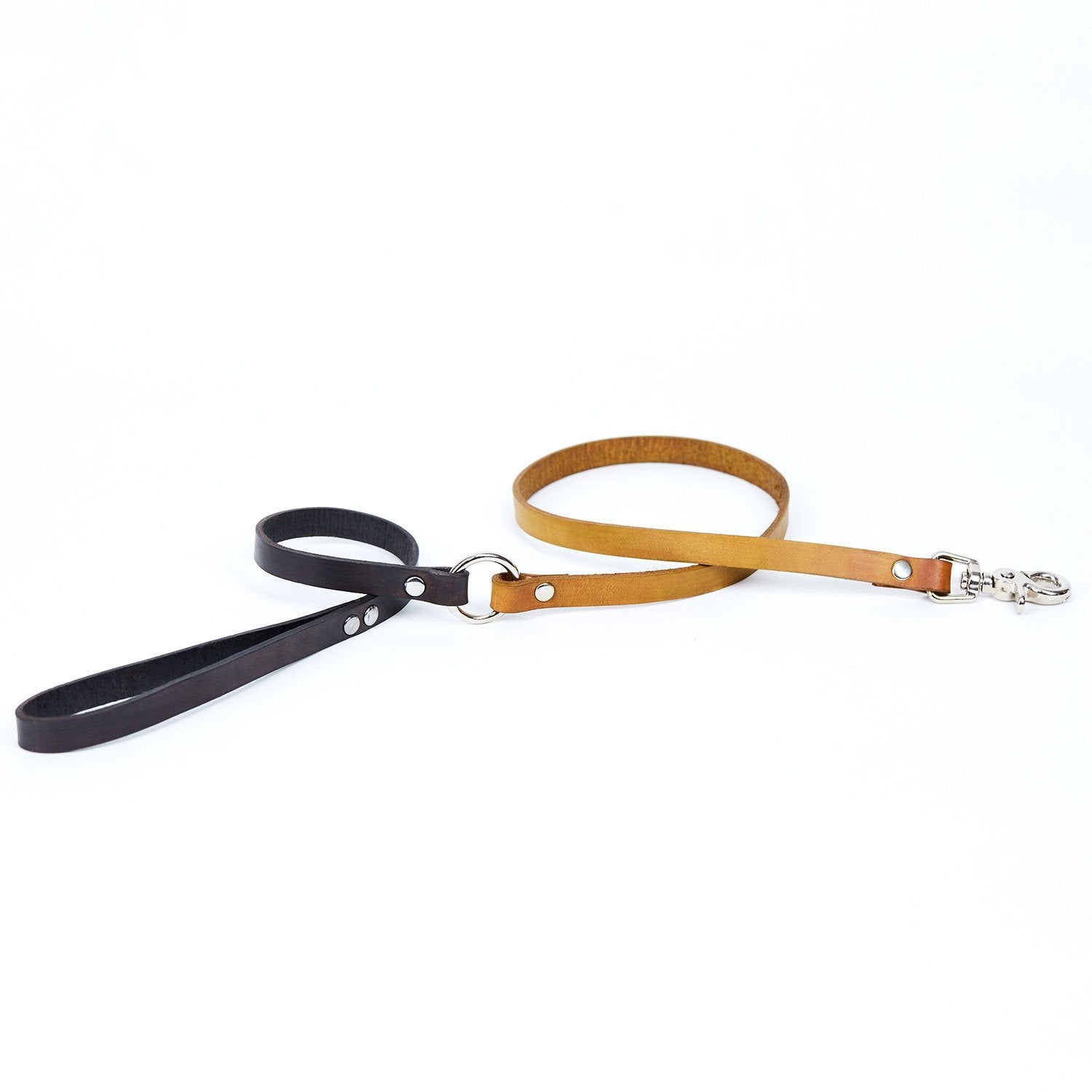 Small Leather Dog Leash - Available in More Colors
